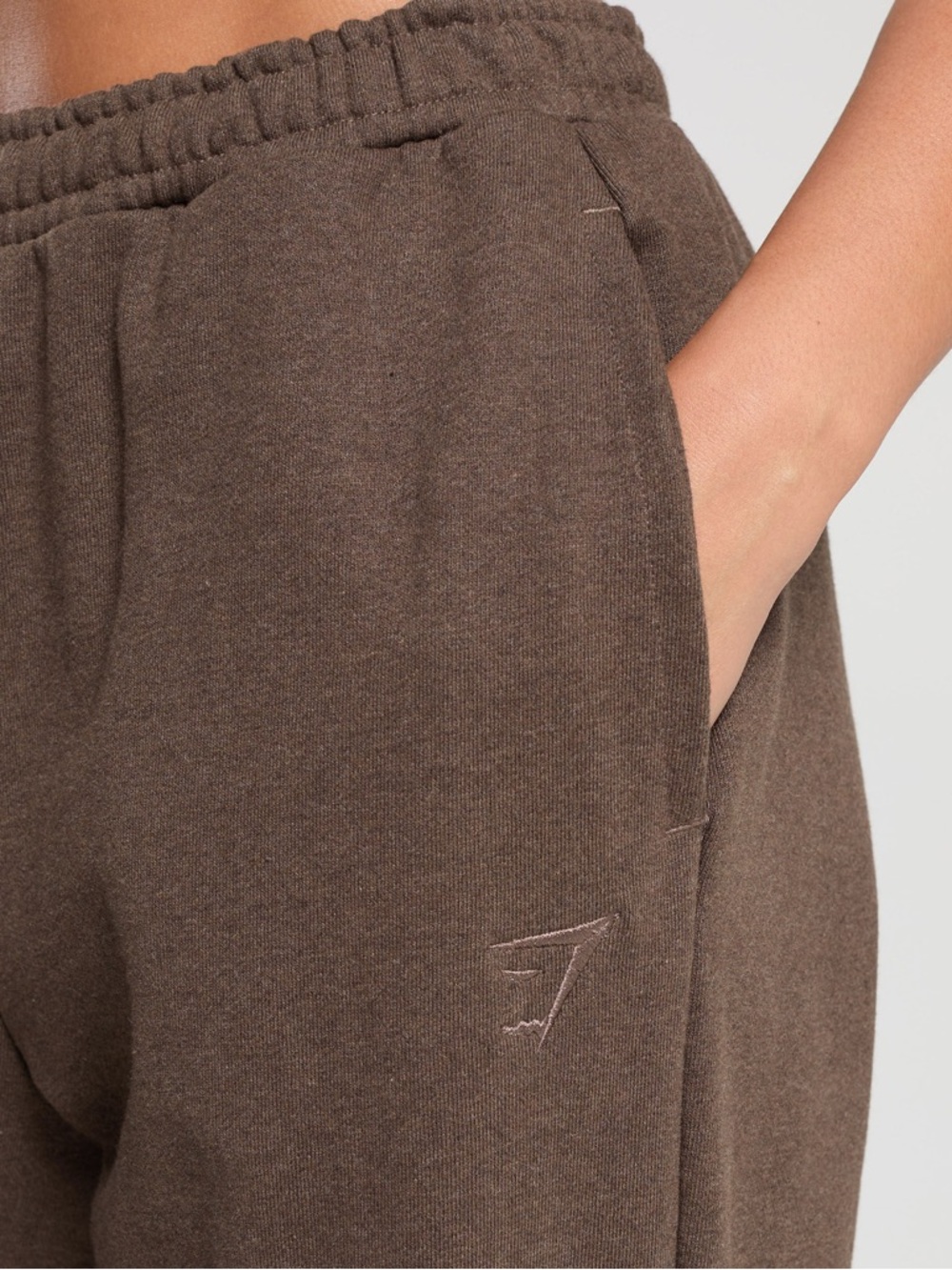 Gymshark Brown Relaxed Track Joggers - Picture 2 of 12